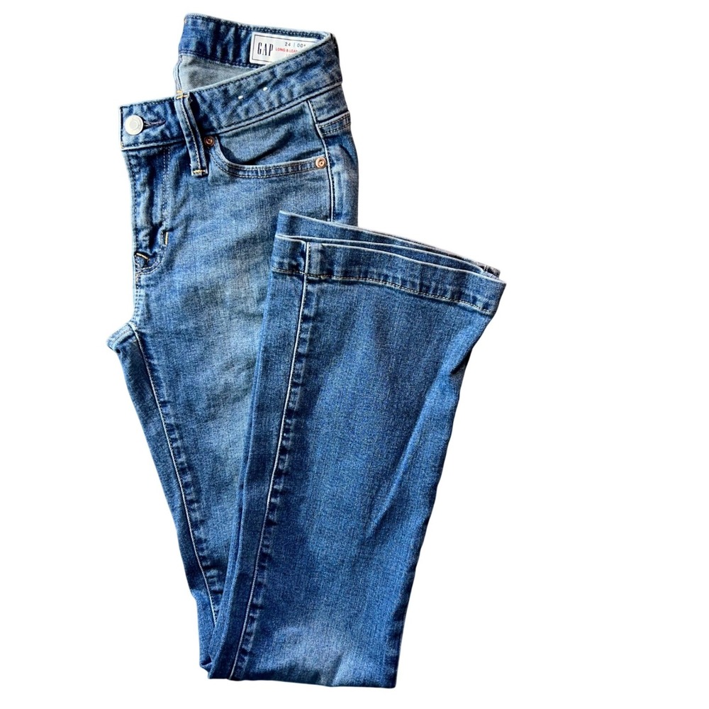 Gap Long & Lean Reissue Low Rise Bootcut Jeans Blue Medium Wash Size 24 00R 31in